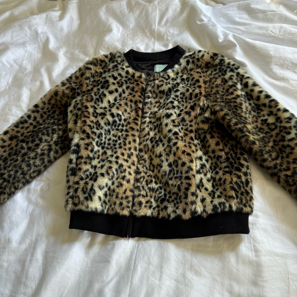 anthropologie skies are blue cheetah print jacket